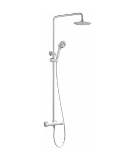 Columna blanco mate termostática de ducha Kent IMEX BTK017/BL