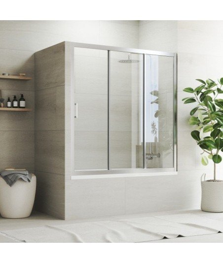 ▷ Mampara de bañera 1 fijo más 2 correderas ▷ Nantes Torvisco