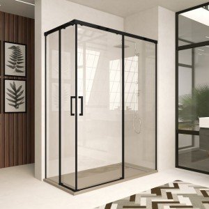 Mampara angular negra 2...