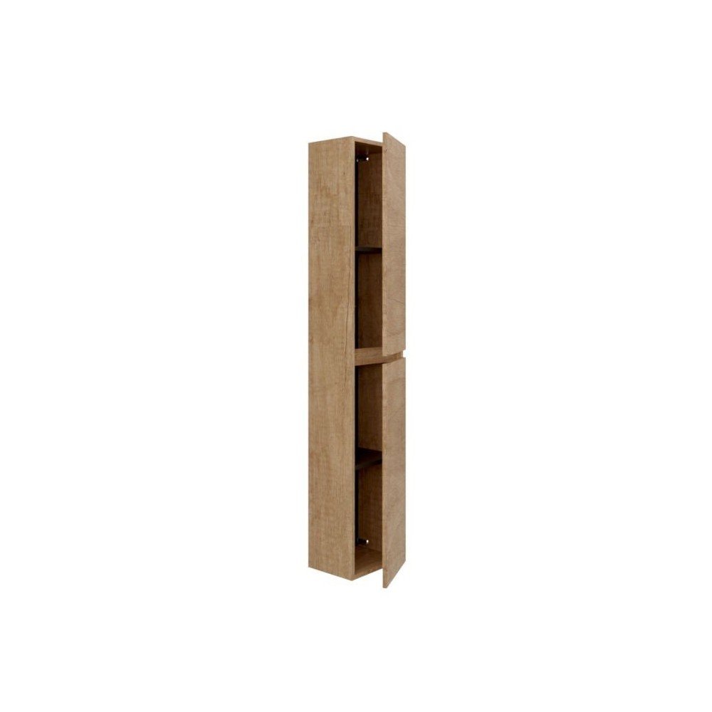 Columna auxiliar de colgar alto con doble puerta Roble