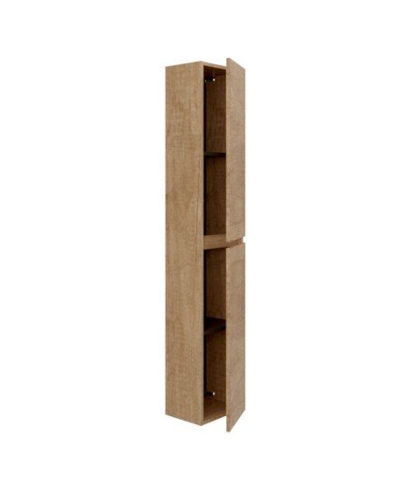 Columna auxiliar de colgar alto con doble puerta Roble