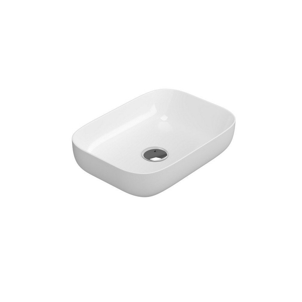 Lavabo cerámico ovalado - de 40 x 33 sobre encimera