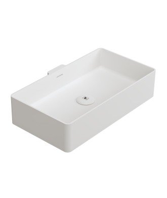Lavabo de Resina Blanco Mate Rectangular