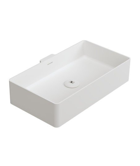 Lavabo de Resina Blanco Mate Rectangular