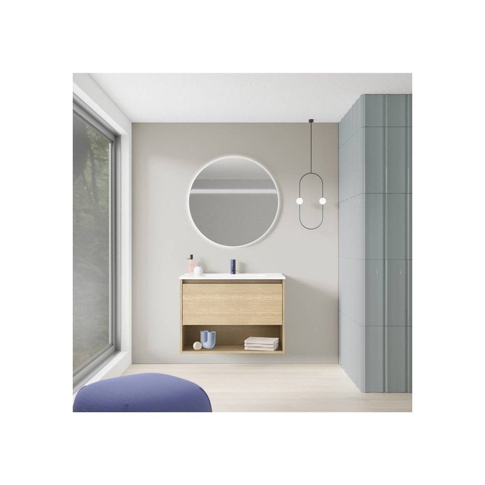 Mueble de baño 1 cajón roble arenado Niwa Amizuva