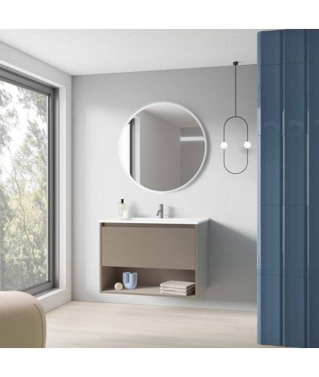 Mueble de baño 1 cajón fumé arenado Niwa Amizuva