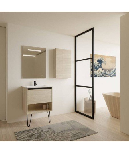 Mueble de roble arenado arenado Yoko Amizuva