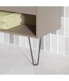 Mueble baño fumé arenado- lavabo sobre encimera redondo - Yoko Top