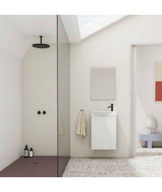 Mueble de baño de 45 1 cajón - blanco brillo Mika Amizuva