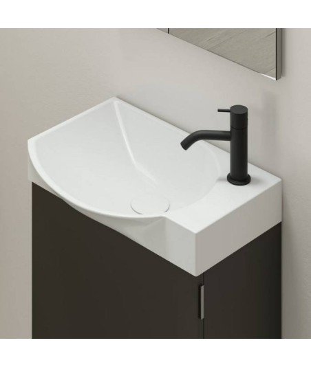 Mueble de baño de 45 1 cajón - antracita brillo Mika Amizuva