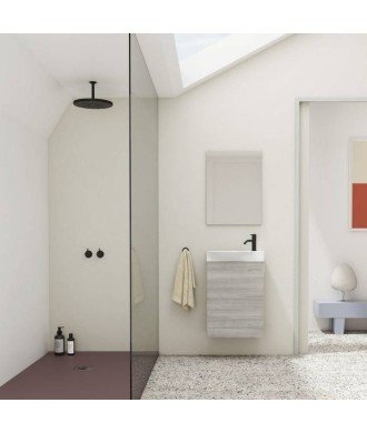Mueble de baño reducido 1 cajón gris arenado Mika Amizuva