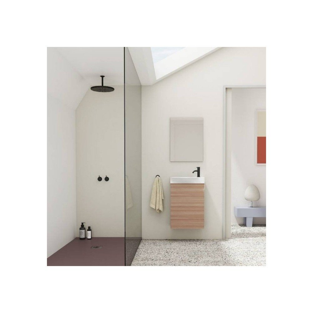 Mueble de baño de 45 1 cajón - nogal arenado oferta Mika Amizuva