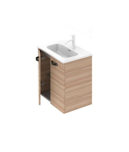 Mueble de baño 2 cajones ancho 50 - nogal arenado Aneko Amizuva