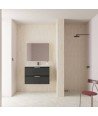 Mueble de baño 2 cajones antracita brillo Suki Amizuva