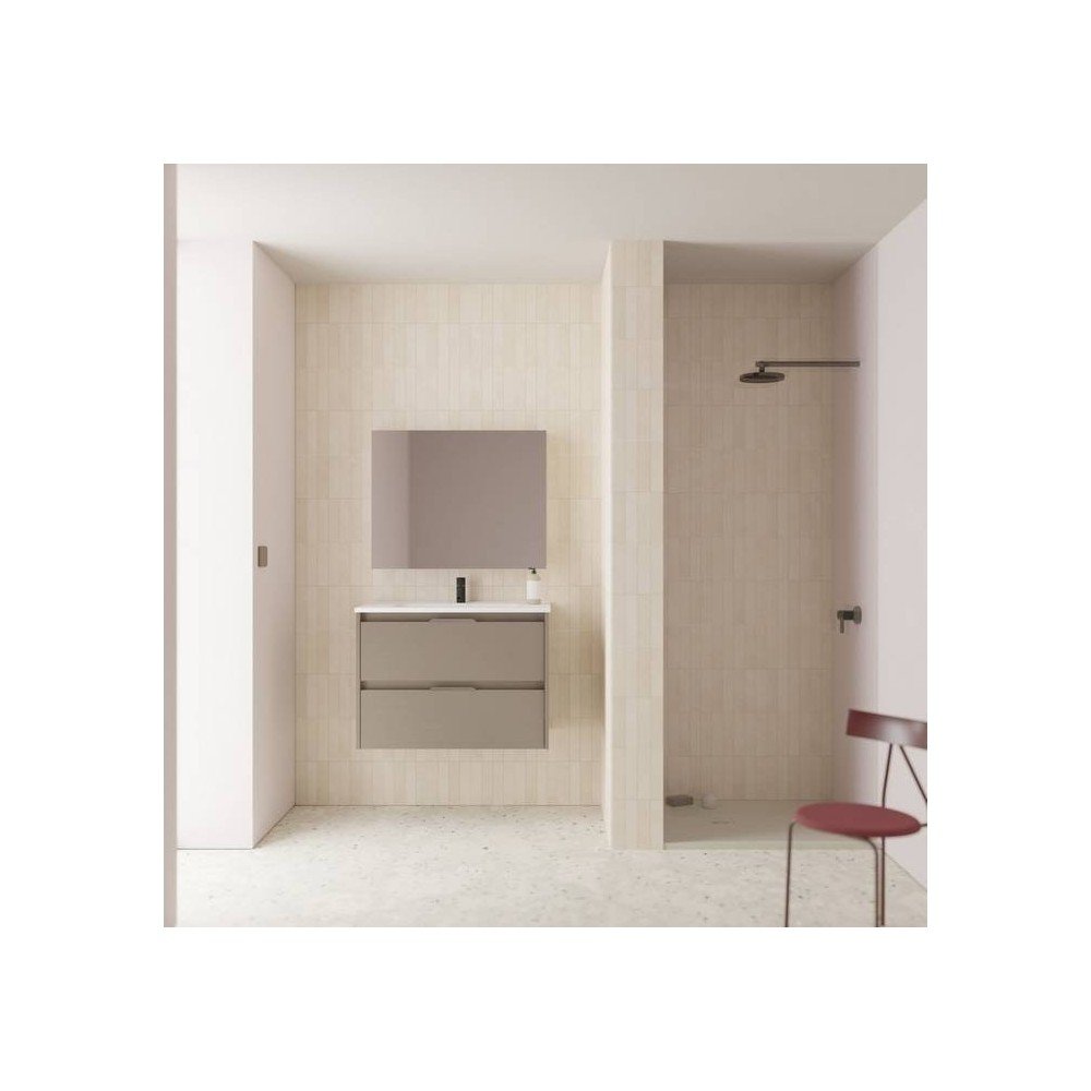 Mueble de baño 2 cajones fumé arenado Suki Amizuva