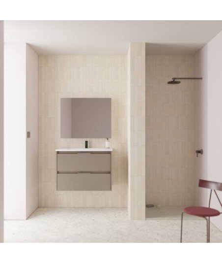 Mueble de baño 2 cajones fumé arenado Suki Amizuva