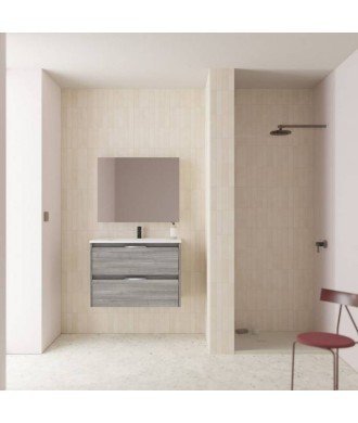 Mueble de baño 2 cajones gris arenado Suki Amizuva