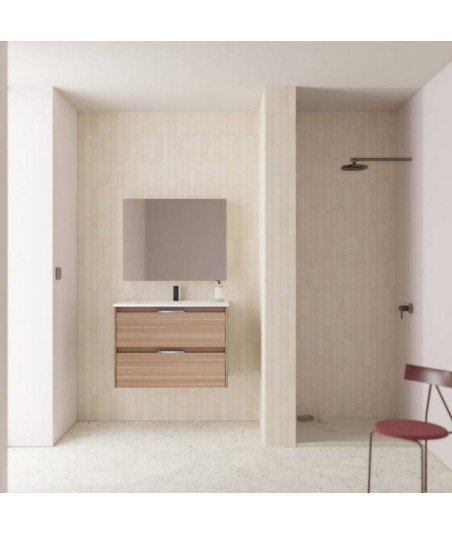 Mueble de baño 2 cajones nogal arenado Suki Amizuva