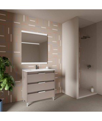 Mueble de baño 3 fumé arenado Suki Amizuva