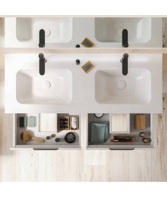 Mueble de baño 4 cajones fumé arenado Suki Amizuva