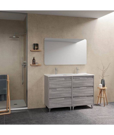 Mueble de baño 6 cajones gris areando Suki Amizuva