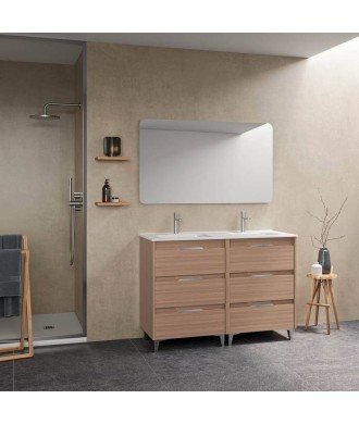 Mueble de baño 6 cajones nogal areando Suki Amizuva