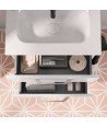 Mueble de baño de 50 2 cajones - blanco brillo Hone Amizuva