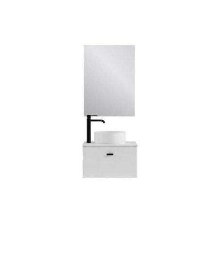 Mueble de baño 1 cajón blanco mate Mei Amizuva Royo | sobre encimera