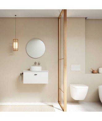 Mueble de baño 1 cajón blanco mate Mei Amizuva Royo | sobre encimera