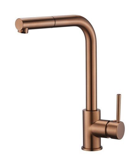 Grifo oro rosa cepillado extraíble de cocina Malta IMEX - GCE006/ORC