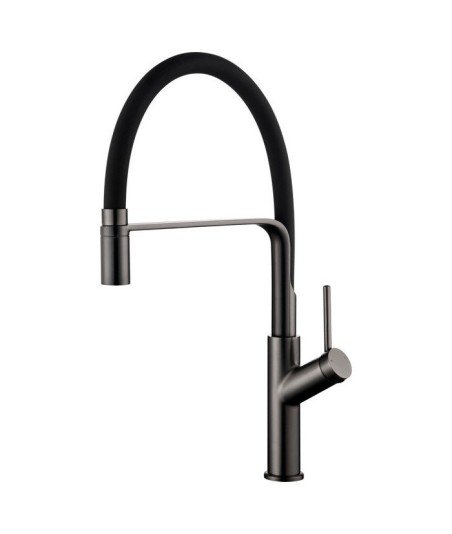 Grifo black gun metal flexible de cocina Sena Imex | GCE022/BGM