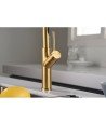 Grifo oro cepillado flexible de cocina Sena Imex | GCE022/OC