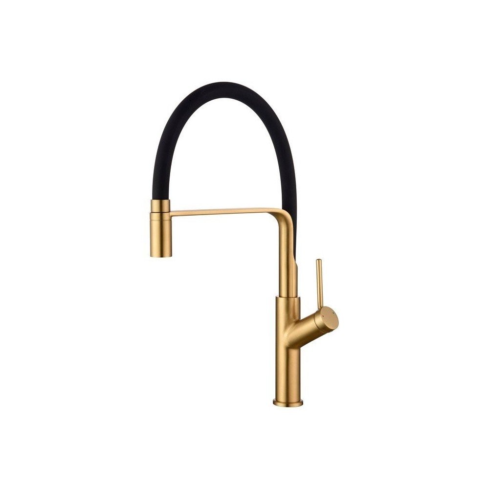 Grifo oro cepillado flexible de cocina Sena Imex | GCE022/OC