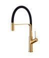 Grifo oro cepillado flexible de cocina Sena Imex | GCE022/OC