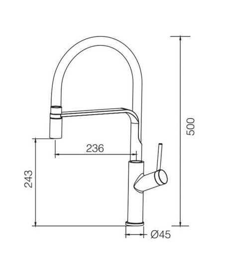 Grifo oro rosa cepillado flexible de cocina Sena Imex | GCE022/ORC