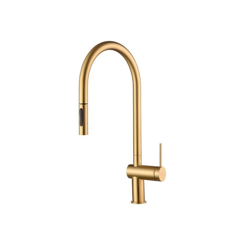 Grifo extraíble oro cepillado de cocina Berna Imex | GCE026/OC