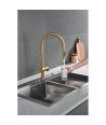 Grifo extraíble oro cepillado de cocina Berna Imex | GCE026/OC