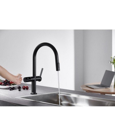 Grifo extraíble negro mate de cocina Turín Imex | GCE021/NG