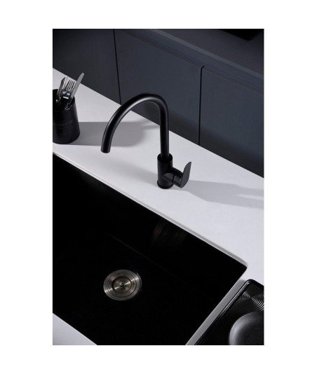 Grifo Bélgica NEGRO MATE de cocina Niza Imex | GCZ044/NG