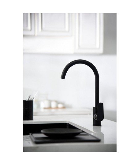 Grifo Bélgica NEGRO MATE de cocina Niza Imex | GCZ044/NG