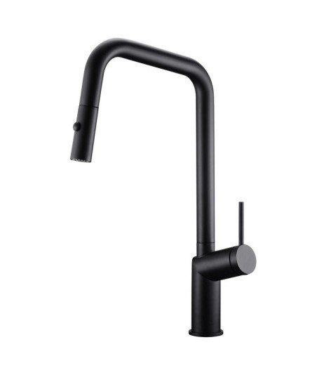 Grifo extraíble negro mate de cocina Bonn imex | GCE024/NG