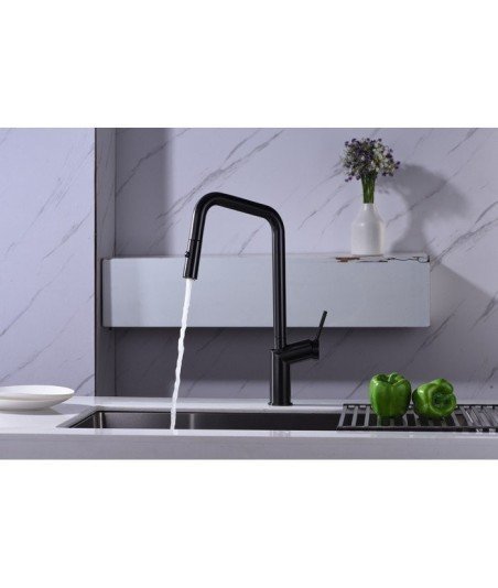 Grifo extraíble black gun metal de cocina Bonn imex | GCE024/BGM