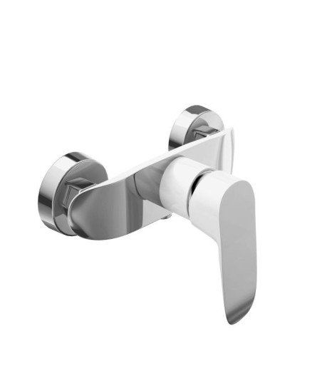 Grifo monomando de ducha plata y blanco DANN | Llubibath Kassandra