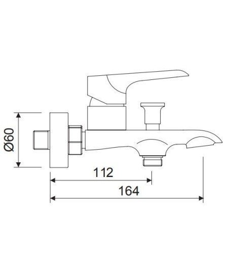 ➡️ Grifo monomando de bañera modelo DANN | Llubibath