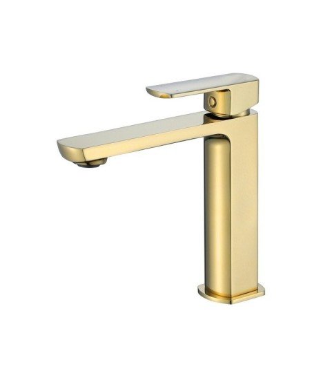 Grifo de lavabo modelo Yanet【 Oro cepillado】