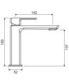Grifo de lavabo en color plata brillo oferta【 Llubibath Yanet】