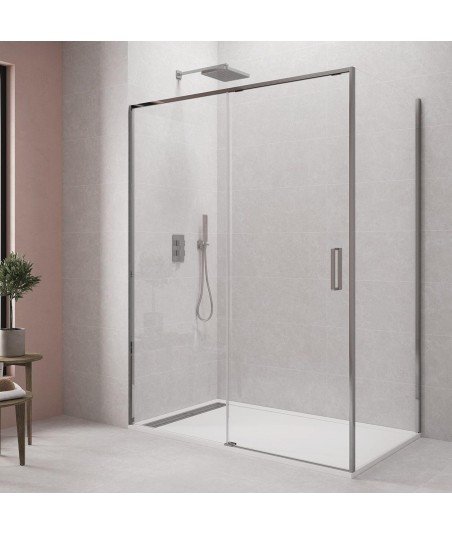 Mampara rectangular fijo y corredera más 1 lateral fijo ® Twenty