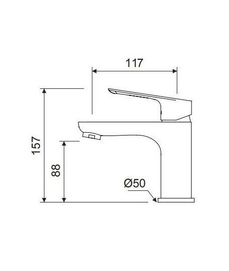 Grifo monomando de lavabo serie Bass| Llubibath