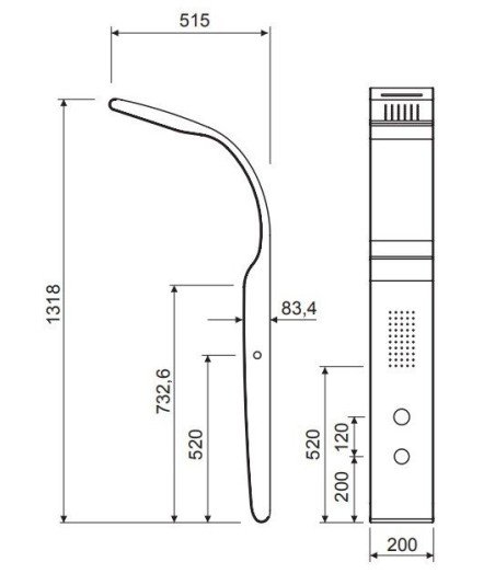 Columna de ducha blanca hidromasaje Helen | Llubibath CO507 01/05