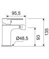 Grifo de bidé modelo Aura en oferta【 Blanco mate】AU402 21
